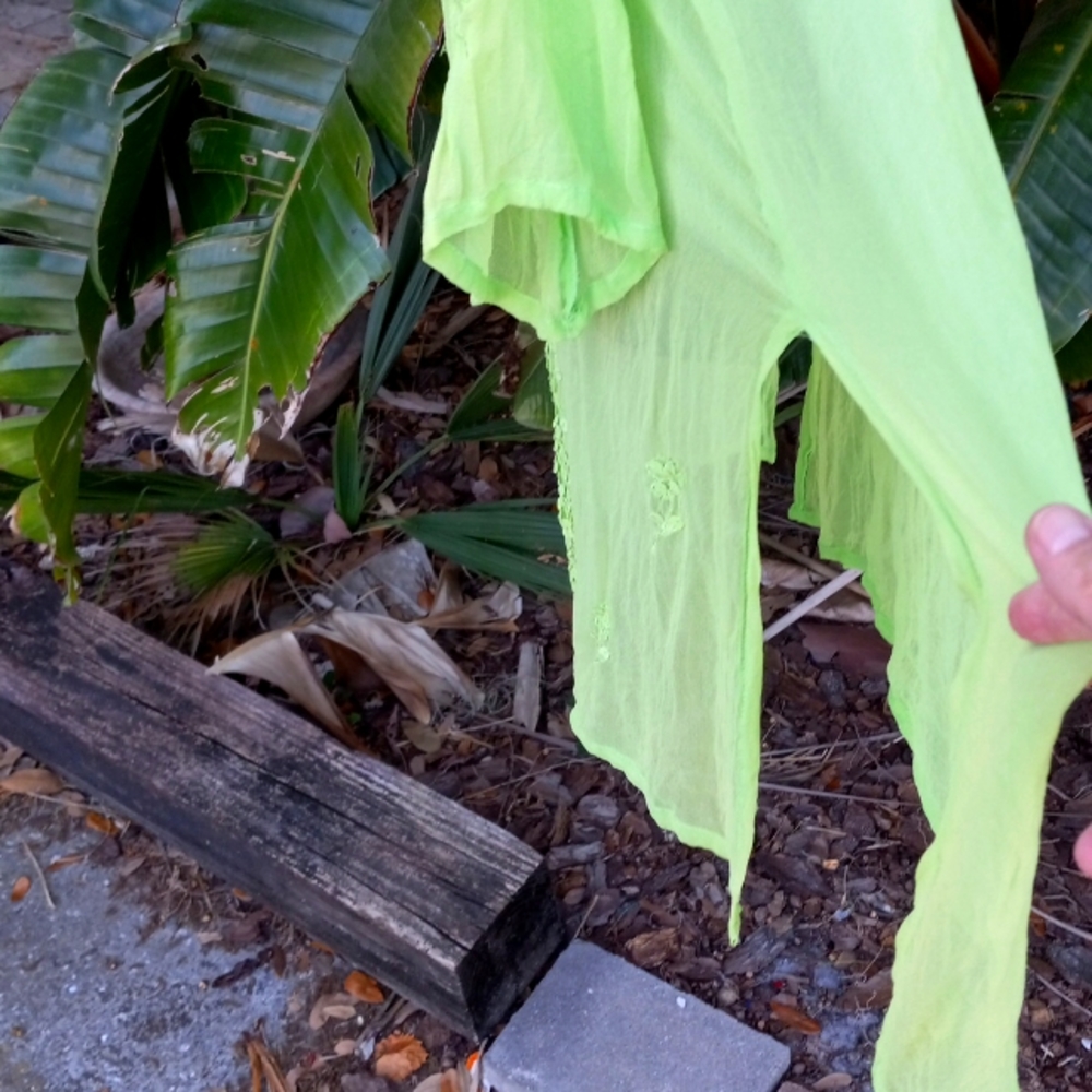 Sequin Silk Bathing Tunic Top - image 5